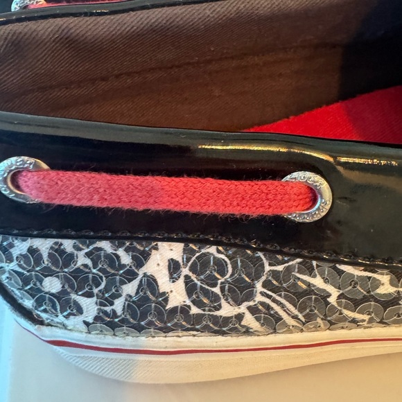 Sperry Red and Black Top-Sider Size 7.5 - Picture 3 of 14